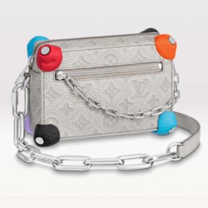 Louis Vuitton LV Unisex Mini Soft Trunk Chalk Taurillon Monogram Embossed Cowhide Leather | AlmaBagz