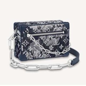 Louis Vuitton LV Unisex Mini Soft Trunk Monogram Tapestry Coated Canvas-Navy | AlmaBagz