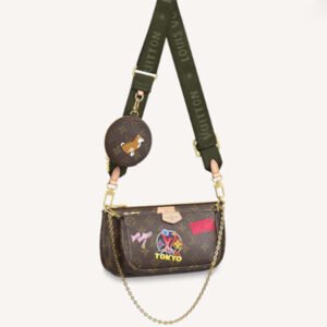 Louis Vuitton LV Unisex Multi Pochette Accessoires My LV World Tour Monogram Coated Canvas | AlmaBagz