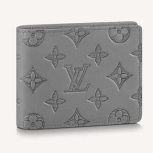 Louis Vuitton LV Unisex Multiple Wallet Anthracite Gray Monogram Shadow Calf Leather | AlmaBagz