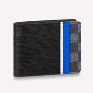 Louis Vuitton LV Unisex Multiple Wallet Black Epi Leather Damier Graphite Coated Canvas | AlmaBagz
