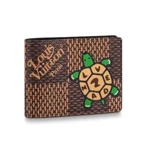 Louis Vuitton LV Unisex Multiple Wallet Giant Damier Ebene Canvas | AlmaBagz