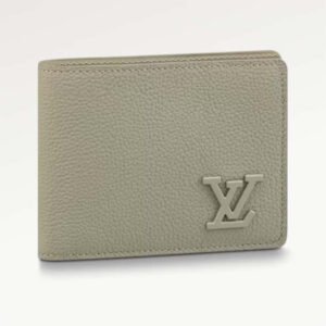 Louis Vuitton LV Unisex Multiple Wallet Sage Cowhide Leather 3 Card Slots | AlmaBagz