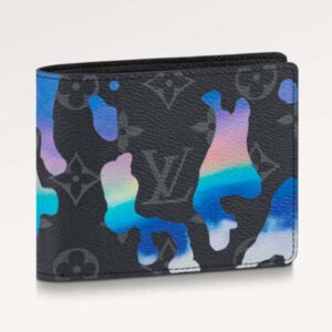Louis Vuitton LV Unisex Multiple Wallet Sunrise Monogram Eclipse Coated Canvas | AlmaBagz