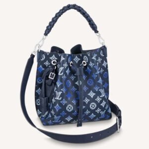 Louis Vuitton LV Unisex Muria Tote Bag Navy Blue Calfskin | AlmaBagz