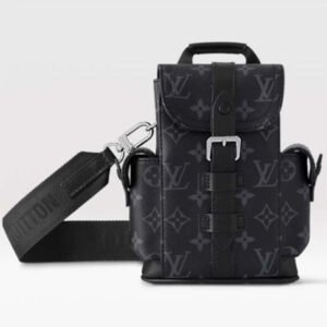 Louis Vuitton LV Unisex Nano Christopher Monogram Eclipse Coated Canvas Cowhide Leather | AlmaBagz