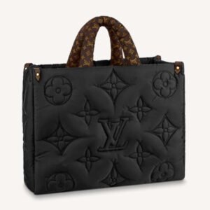 Louis Vuitton LV Unisex OnTheGO GM Tote Bag Black Econyl | AlmaBagz