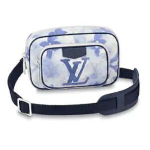 Louis Vuitton LV Unisex Outdoor Pouch Monogram Watercolor Blue Coated Canvas | AlmaBagz