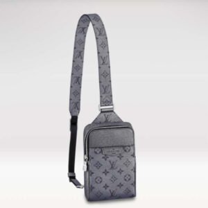 Louis Vuitton LV Unisex Outdoor Sling Bag Gunmetal Gray Monogram Coated Canvas | AlmaBagz
