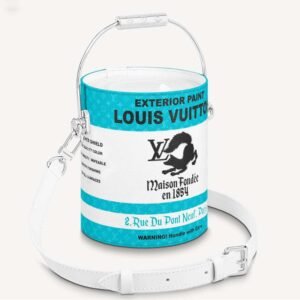 Louis Vuitton LV Unisex Paint Can Lagoon Coated Canvas Cowhide Leather | AlmaBagz
