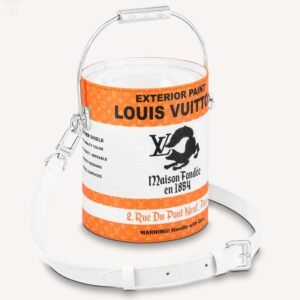 Louis Vuitton LV Unisex Paint Can Orange Coated Canvas Cowhide Leather | AlmaBagz