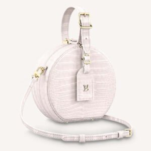Louis Vuitton LV Unisex Petite Boite Chapeau Latte Matte Alligator Leather | AlmaBagz