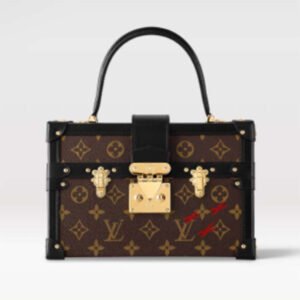 Louis Vuitton LV Unisex Petite Malle V. Monogram Coated Canvas S-Lock | AlmaBagz