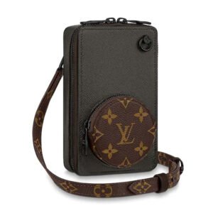 Louis Vuitton LV Unisex Phone Box Taiga Embossed Cowhide Leather | AlmaBagz