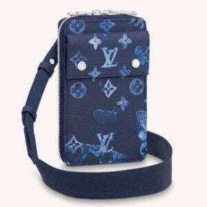 Louis Vuitton LV Unisex Phone Pouch Ink Watercolor Cowhide Leather | AlmaBagz