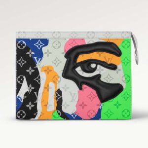 Louis Vuitton LV Unisex Pochette Voyage Multicolor Monogram Coated Canvas Cowhide Leather | AlmaBagz