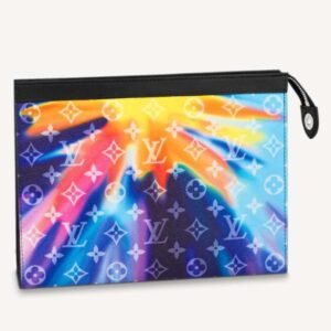 Louis Vuitton LV Unisex Pochette Voyage Pouch Monogram Sunset Coated Canvas | AlmaBagz