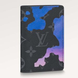 Louis Vuitton LV Unisex Pocket Organizer Blue Sunrise Monogram Eclipse Coated Canvas | AlmaBagz