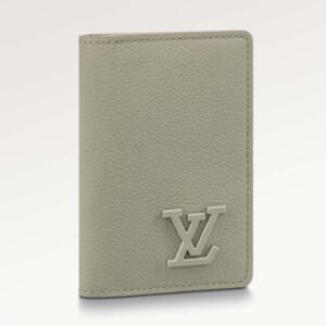 Louis Vuitton LV Unisex Pocket Organizer Sage Cowhide Leather 3 Card Slots | AlmaBagz