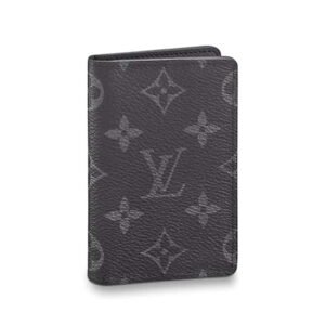 Louis Vuitton LV Unisex Pocket Organizer Wallet Monogram Eclipse Canvas | AlmaBagz