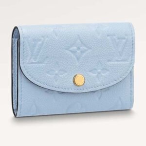 Louis Vuitton LV Unisex Rosalie Coin Purse Blue Monogram Empreinte Embossed Supple Grained Cowhide Leather | AlmaBagz