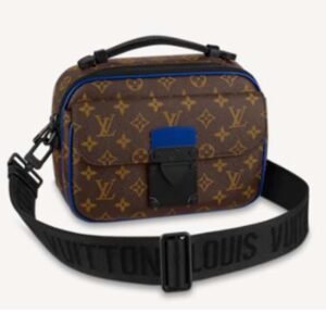 Louis Vuitton LV Unisex S Lock Messenger in Monogram Macassar Coated Canvas | AlmaBagz