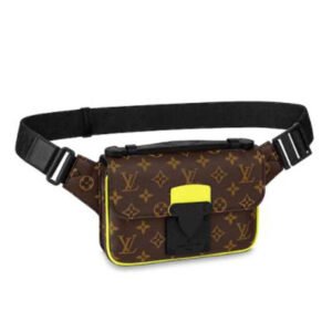 Louis Vuitton LV Unisex S Lock Sling Bag Monogram Macassar Coated Canvas Epi Leather | AlmaBagz