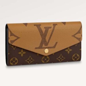 Louis Vuitton LV Unisex Sarah Wallet Monogram Reverse Coated Canvas Cowhide Leather | AlmaBagz