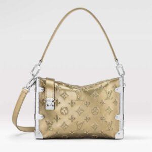 Louis Vuitton LV Unisex Side Trunk Handbag Light Gold Calfskin | AlmaBagz