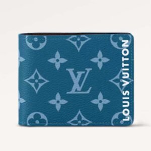 Louis Vuitton LV Unisex Slender Wallet Atlantic Blue Monogram Coated Canvas | AlmaBagz