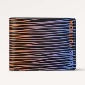 Louis Vuitton LV Unisex Slender Wallet Gradient Electric Sun Calf Leather Textile Lining | AlmaBagz