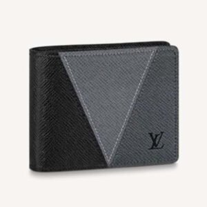 Louis Vuitton LV Unisex Slender Wallet Monochrome Taiga Leather | AlmaBagz