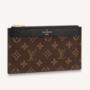 Louis Vuitton LV Unisex Slim Purse Brown Monogram Reverse Coated Canvas Cowhide Leather | AlmaBagz