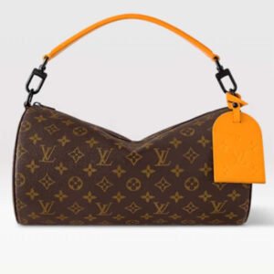 Louis Vuitton LV Unisex Soft Polochon MM Radiant Sun Monogram Macassar Coated Canvas | AlmaBagz