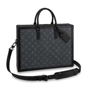 Louis Vuitton LV Unisex Soft Trunk Briefcase Monogram Eclipse Canvas | AlmaBagz