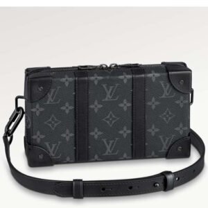 Louis Vuitton LV Unisex Soft Trunk Wearable Wallet Black Monogram Eclipse Coated Canvas | AlmaBagz