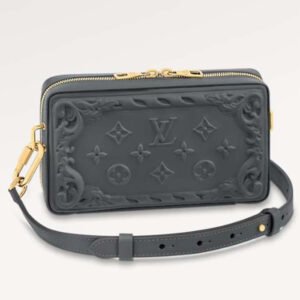 Louis Vuitton LV Unisex Soft Trunk Wearable Wallet Dark Shadow Gray Calf Leather | AlmaBagz