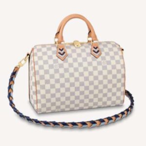 Louis Vuitton LV Unisex Speedy 30 Bandoulière Blue Damier Azur Coated Canvas | AlmaBagz