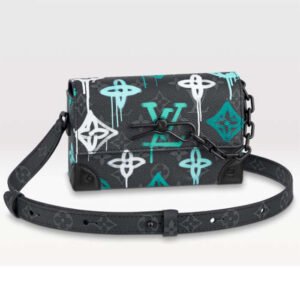 Louis Vuitton LV Unisex Steamer Wearable Wallet Graffiti Green Coated Canvas | AlmaBagz