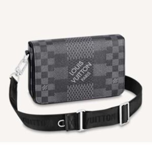 Louis Vuitton LV Unisex Studio Messenger Damier Graphite 3D Canvas | AlmaBagz