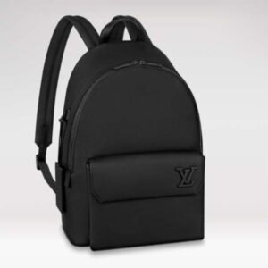 Louis Vuitton LV Unisex Takeoff Backpack Black Grained Calf Leather | AlmaBagz