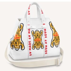 Louis Vuitton LV Unisex Tote Journey White Cowhide Leather Textile Lining | AlmaBagz