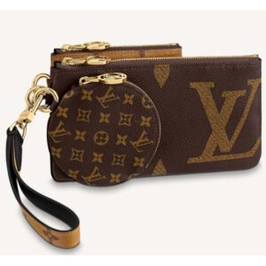 Louis Vuitton LV Unisex Trio Pouch Monogram Giant Mini Coated Canvas Cowhide | AlmaBagz