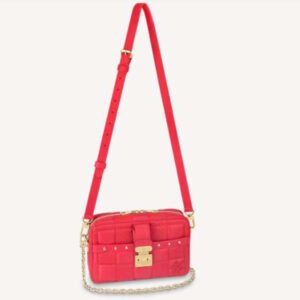 Louis Vuitton LV Women Troca PM Handbag Pink Damier Quilt Lambskin S-Lock Double Zip | AlmaBagz
