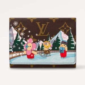 Louis Vuitton LV Unisex Victorine Wallet Pink Monogram Coated Canvas Grained Cowhide Leather | AlmaBagz