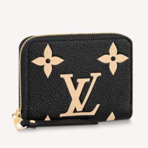 Louis Vuitton LV Unisex Zippy Coin Purse Monogram Empreinte Embossed Supple Grained Cowhide-Black | AlmaBagz
