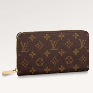Louis Vuitton LV Unisex Zippy Wallet Brown Monogram Coated Canvas | AlmaBagz