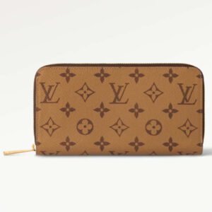 Louis Vuitton LV Unisex Zippy Wallet Monogram Reverse Coated Canvas Cowhide Leather | AlmaBagz