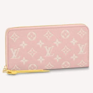 Louis Vuitton LV Unisex Zippy Wallet Pink Monogram Empreinte Embossed Supple Grained Cowhide | AlmaBagz