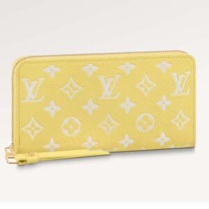 Louis Vuitton LV Unisex Zippy Wallet Yellow Monogram Empreinte Embossed Supple Grained Cowhide | AlmaBagz